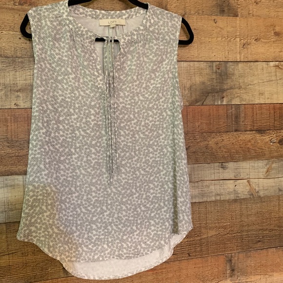LOFT Tops - Loft sleeveless black and white top, size large